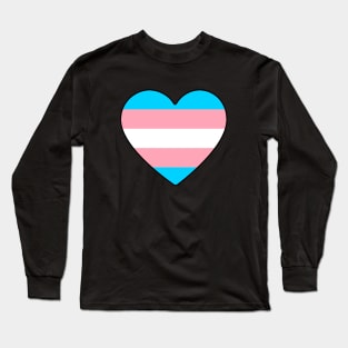 Trans Pride Heart Long Sleeve T-Shirt